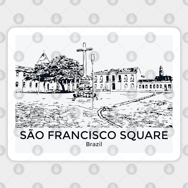 São Francisco Square - Brazil Magnet by Lakeric